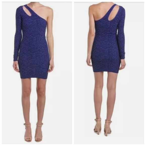 BCBGeneration Bodycon Periblue One Shoulder Dress - Picture 1 of 10
